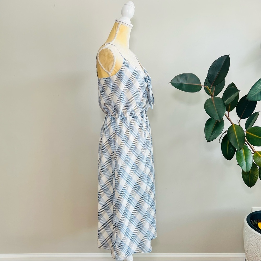 Joie Abiah Plaid Silk Midi Dress - Picture 4 of 8
